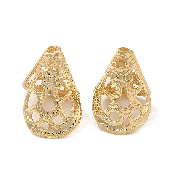 

PandaHall Brass Bead Caps, Cone, Real 24K Gold Plated, 12x11mm, Hole: 1mm Brass