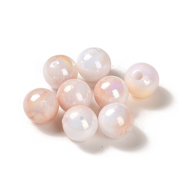 

PandaHall Opaque Acrylic Beads, Gradient Colorful, Round , Misty Rose, 8mm, Hole: 1.8mm, about 2083pcs/500g Acrylic Round