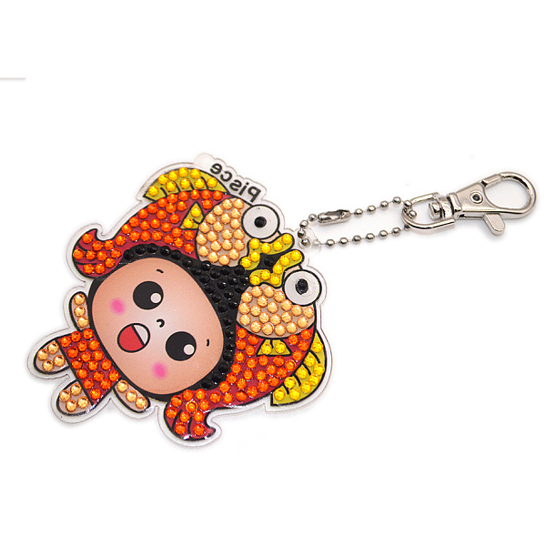 

PandaHall DIY Constellations Pattern Cartoon Keychain Diamond Painting Kits, Including Acrylic Pendant, Resin Rhinestones, Diamond Sticky..., Multicolor