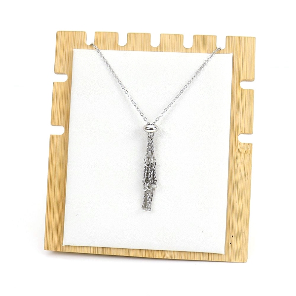 

PandaHall Stainless Steel Macrame Pouch Braided Gemstone Holder Pendant Necklace Making, Stainless Steel Color, 19.69 inch(50cm) Stainless...