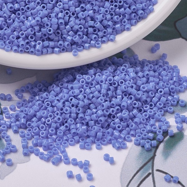 

PandaHall MIYUKI Delica Beads Small, Cylinder, Japanese Seed Beads, 15/0, (DBS0730) Opaque Periwinkle, 1.1x1.3mm, Hole: 0.7mm, about..., Blue