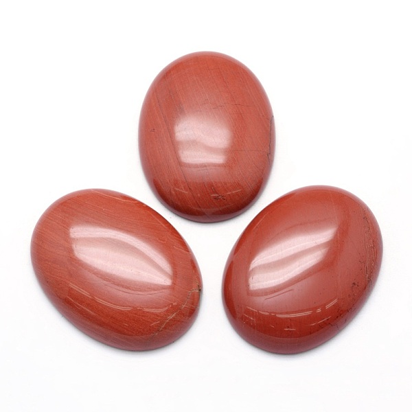 

PandaHall Natural Red Jasper Cabochons, Oval, 40x30x7.5~8mm Red Jasper Oval