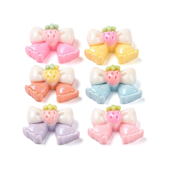 

PandaHall Opaque Resin Decoden Cabochons, Bell with Bowknot, Mixed Color, 13x18.5x7mm Resin Bell Multicolor