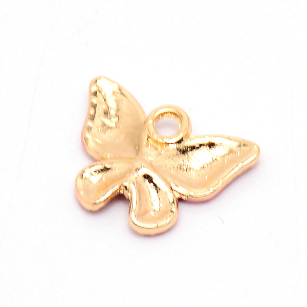 

PandaHall Alloy Enamel Pendant, Butterfly, Cadmium Free & Lead Free, Light Gold, Pink, 13x17.5x2.5mm, Hole: 2mm Alloy+Enamel Butterfly Pink