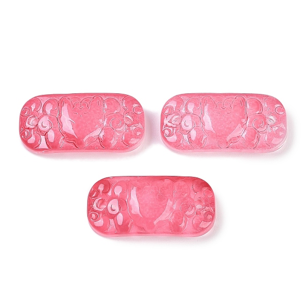 Breloques de connecteur en verre transparent peints à la bombe