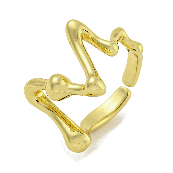 

PandaHall Brass Cuff Rings for Women, Cadmium Free & Lead Free, Real 18K Gold Plated, Inner Diameter: 18mm Brass