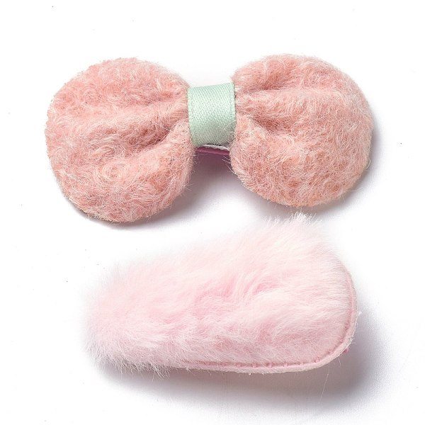 

PandaHall kids Hair Clips Sets, Iron Snap Hair Clips & Alligator Hair Clips, with Wool and Cloth, Flower & Duck & Teardrop & Heart & Bowknot..., Pink