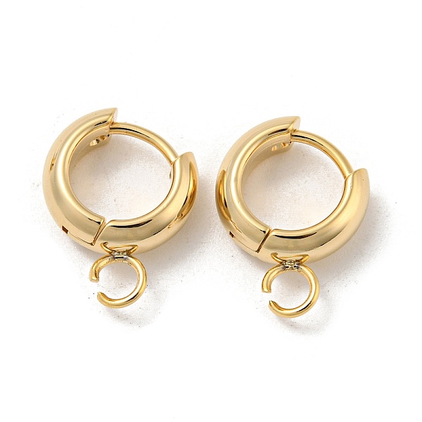 

PandaHall 201 Stainless Steel Huggie Hoop Earring Findings, with Horizontal Loop and 316 Surgical Stainless Steel Pin, Real 24K Gold Plated...