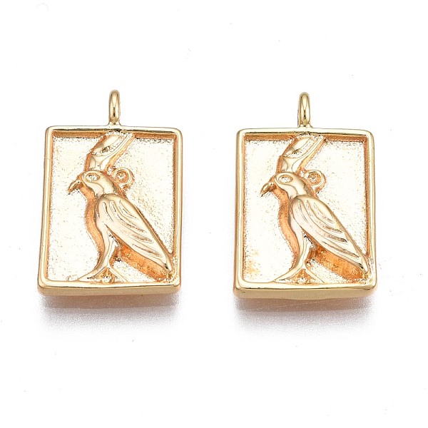 

PandaHall Brass Micro Pave Clear Cubic Zirconia Rhinestone Settings, Nickel Free, Rectangle with Bird, Real 18K Gold Plated, For 0.9mm...