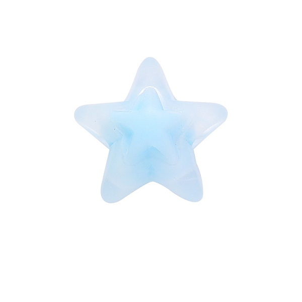 

PandaHall Frosted Resin Cabochons, Nail Art Decorations Accessories for Women, Star, Light Sky Blue, 16x16.5x9.5mm, Hole: 2.5mm Resin Star...
