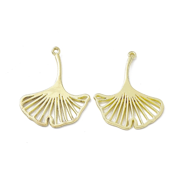 

PandaHall Alloy Pendants, Ginkgo Leaf Charm, Light Gold, 28x22x1.5mm, Hole: 1mm Alloy Leaf