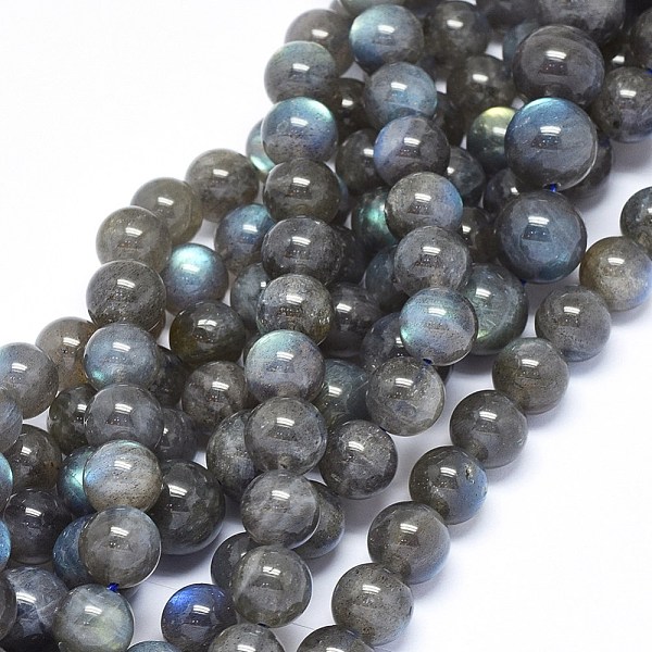 

PandaHall Natural Labradorite Beads Strands, Grade A, Round, 8mm, Hole: 0.8mm, about 47~50pcs/strand, 15.3~15.9 inch(39~40.5cm) Labradorite...