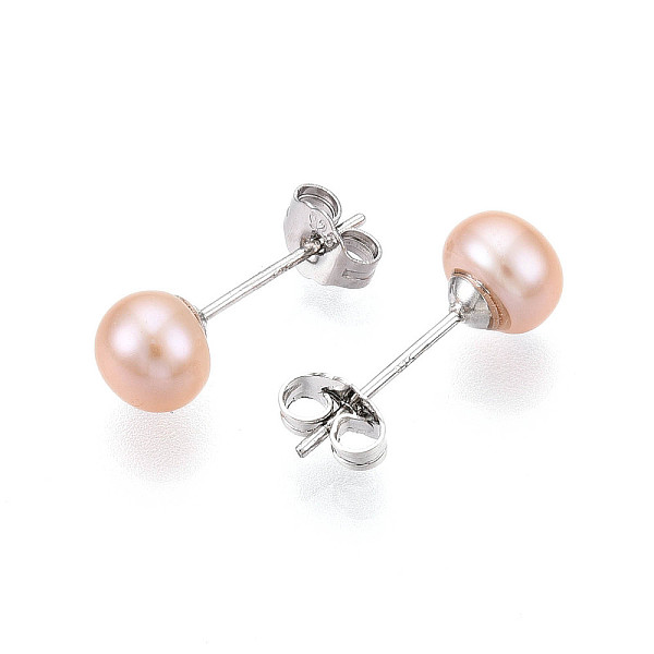 Pearl Ball Stud Ear… - image