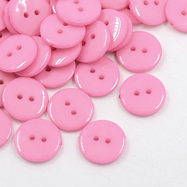 

PandaHall Acrylic Sewing Buttons, Plastic Buttons for Costume Design, 2-Hole, Dyed, Flat Round, Pink, 15x2mm, Hole: 1mm Acrylic Flat Round...
