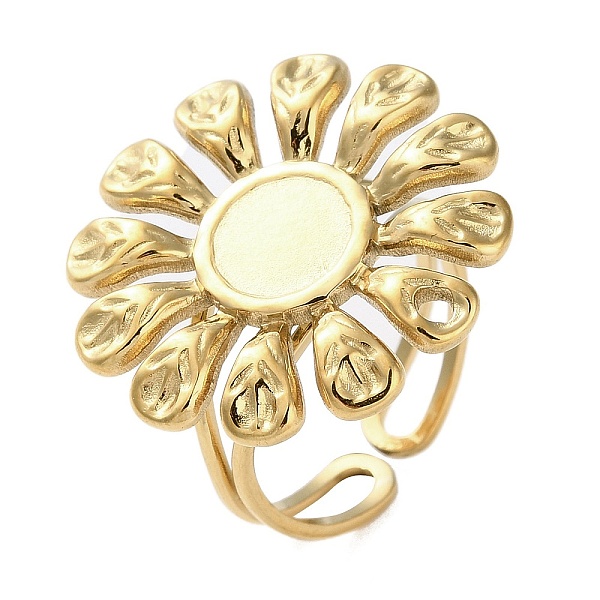 

PandaHall 304 Stainless Steel Finger Rings, Real 18K Gold Plated, Real 18K Gold Plated, US Size 6 1/2(16.9mm), Tray: 7.5mm 304 Stainless...