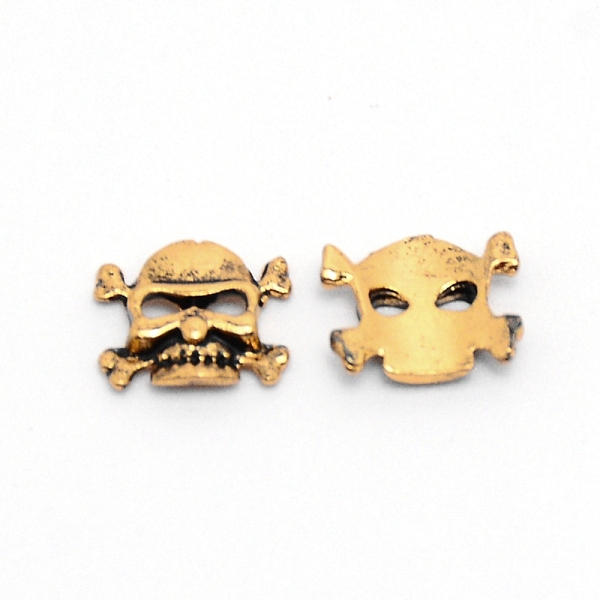 

PandaHall Halloween Themed Alloy Cabochons, Nail Art Decoration Accessories for Women, Cadmium Free & Lead Free, Skull, Antique Bronze...