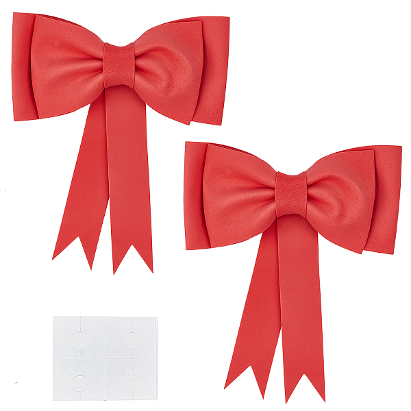

PandaHall CRASPIRE 2PCS Red Bow 3D Wrapping Bows 8 inch Christmas Ornaments Foam Wreath Bows Wedding Party Decoration for Wedding Birthday..., Pink