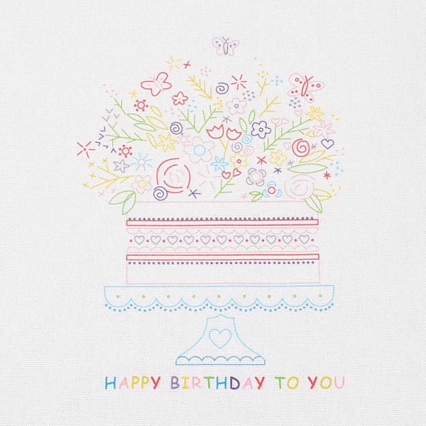 

PandaHall DIY Embroidery Fabric with Eliminable Pattern, Embroidery Cloth, Square, Cake Pattern, 28x27.6x0.05cm Cloth Food
