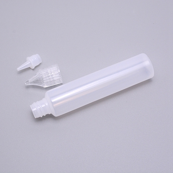 

PandaHall PE Squeeze Bottle, Liqiud Bottle, Column, White, 22x120mm, Capacity: 30ml(1.01 fl. oz) Plastic White