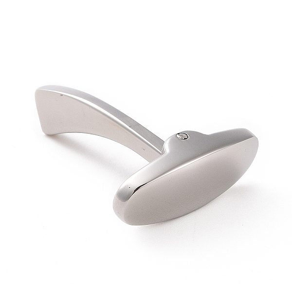 

PandaHall 304 Stainless Steel Cufflinks, Oval, Stainless Steel Color, 23x17.5x7mm Stainless Steel Oval