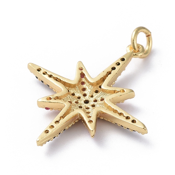 

PandaHall Brass Micro Pave Cubic Zirconia Pendants, Twinkling Star, Golden, Black, 25x23x3mm, Hole: 3mm Brass+Cubic Zirconia Star Black