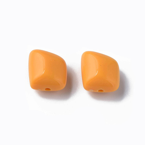 

PandaHall Opaque Acrylic Beads, Polygon, Orange, 17.5x15.5x11mm, Hole: 2mm, about 230pcs/500g Acrylic Polygon Orange