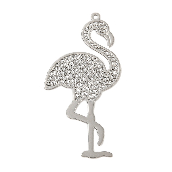 

PandaHall Brass Etched Metal Embellishments Pendants, Long-Lasting Plated, Flamingo Shape, Platinum, 44x21x0.3mm, Hole: 1.4mm Brass Flamingo...