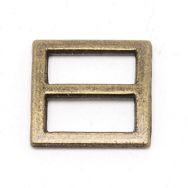 

PandaHall Alloy Slide Buckles, Square, Antique Bronze, 10x10x1mm Alloy Square