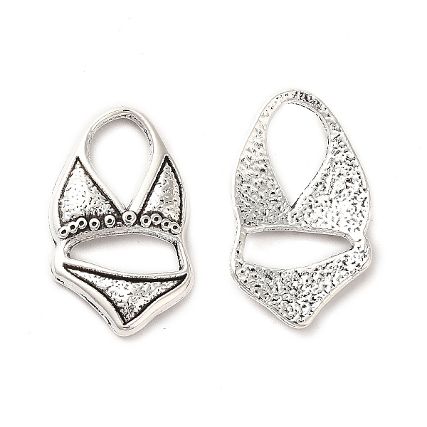 

PandaHall Tibetan Style Alloy Pendants, Bikini Charm, Antique Silver, 21x12x2.5mm, hole: 8.5x5mm, about 500pcs/500g Alloy Others