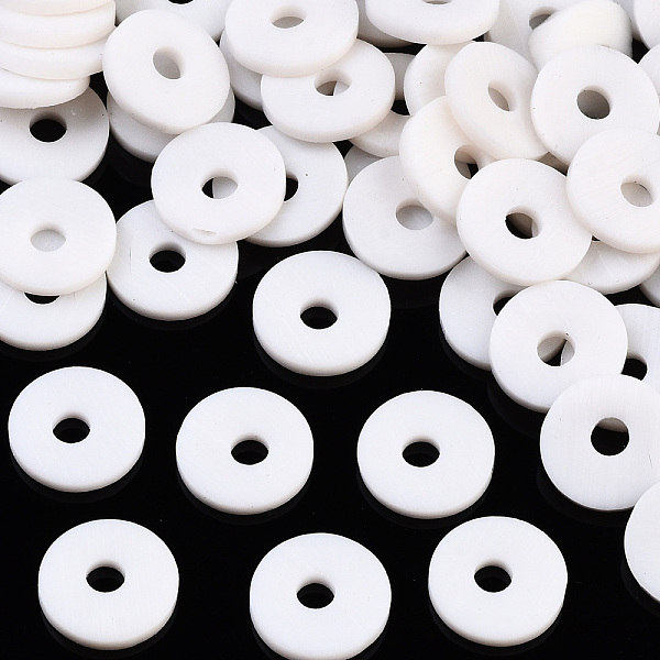 

PandaHall Handmade Polymer Clay Beads, Disc/Flat Round, Heishi Beads, Misty Rose, 8x0.5~1mm, Hole: 2mm, about 13000pcs/1000g Polymer Clay...