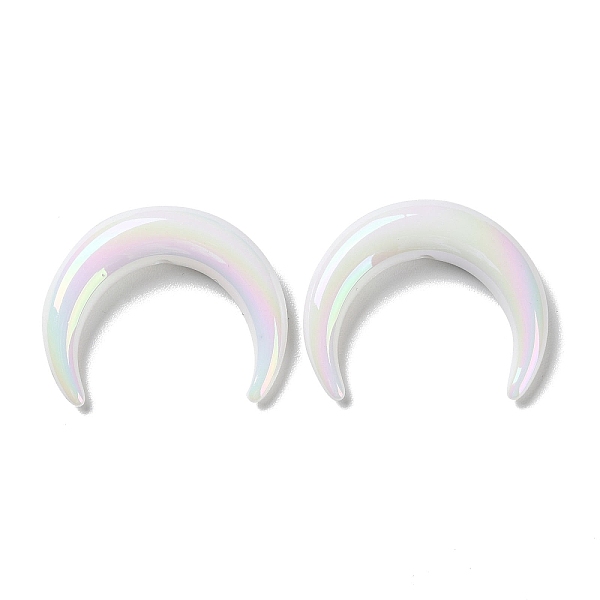 

PandaHall Opaque Acrylic Beads, Moon, White, 27.5x33x7mm, Hole: 2mm Acrylic Moon White