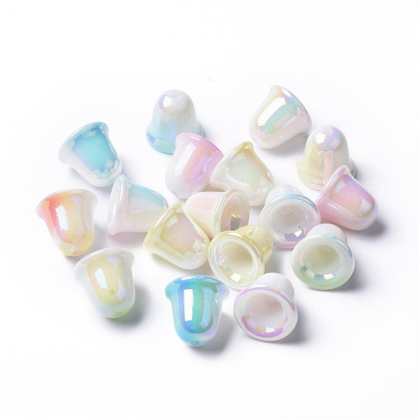 

PandaHall Two Tone Opaque Acrylic Beads, Mixed Color, 8x8x11mm, Hole: 1.5mm Acrylic Multicolor