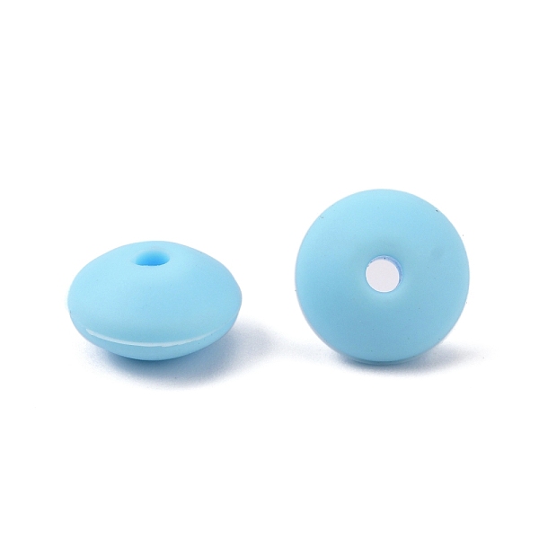 

PandaHall Food Grade Eco-Friendly Silicone Abacus Beads, Chewing Beads For Teethers, DIY Nursing Necklaces Making, Light Sky Blue, 12x6.5mm...