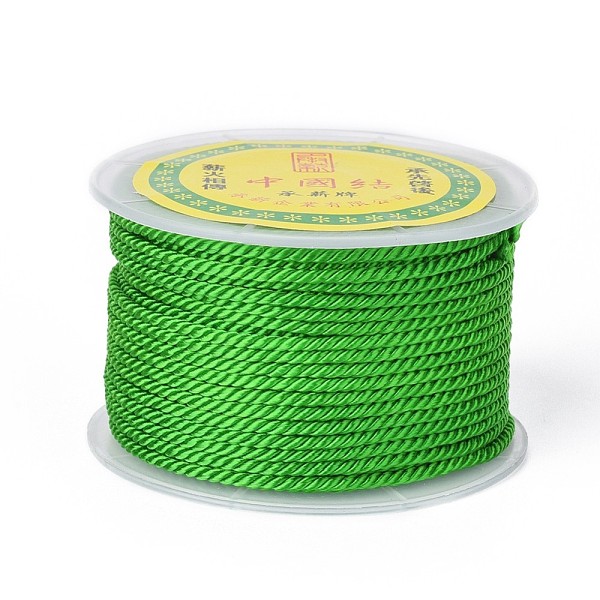 

PandaHall Polyester Milan Cord for DIY Jewelry Craft Making, Lime Green, 3mm, about 27.34 yards(25m)/roll Polyester Green