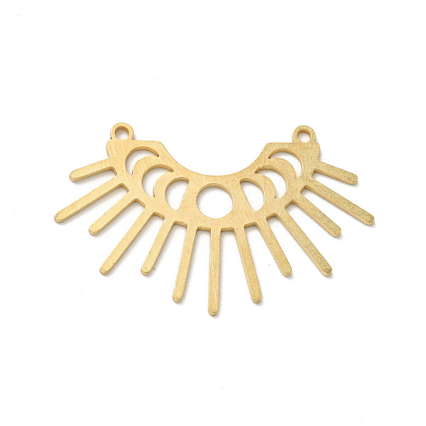 

PandaHall Brass Connector Charms, Phases of the Moon, Golden, 24x37.5x0.5mm, Hole: 1.5mm Brass Moon