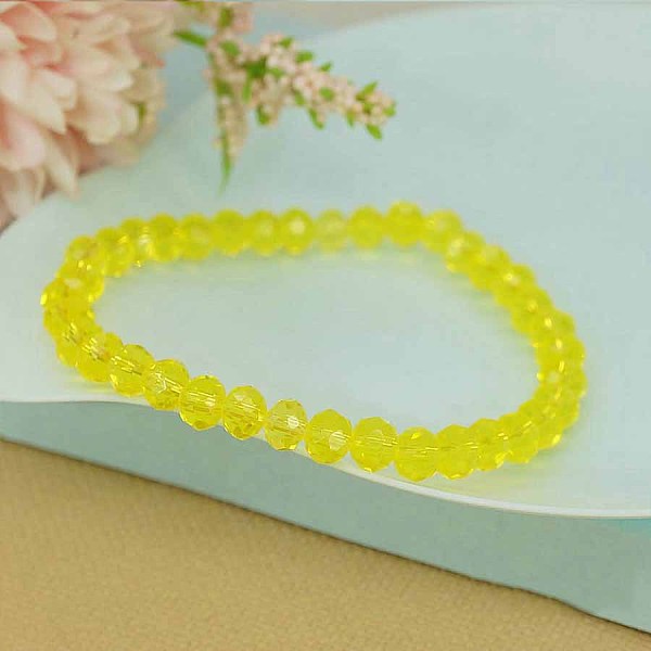 

PandaHall Classic Ethnic Style Faceted Glass Stretch Bracelets for Women Gemstone