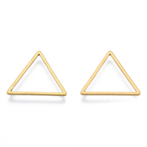 

PandaHall 201 Stainless Steel Linking Rings, Triangle, Golden, 16x18.5x1mm, Inner Diameter: 13x13mm 201 Stainless Steel Triangle