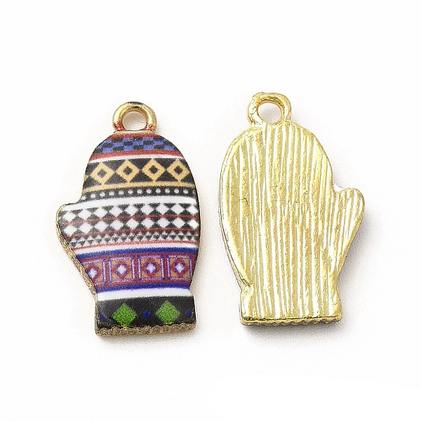 

PandaHall Winter Theme Alloy Printed Pendants, Cadmium Free & Nickel Free & Lead Free, Gloves, Purple, 19.5x11.5x2.5mm, Hole: 1.8mm Alloy...