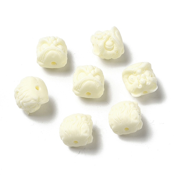 

PandaHall Synthetic Stone Beads, Dancing Lion Head, Beige, 13.5x13x13.5mm, Hole: 1.8mm Synthetic Gemstone Lion Yellow