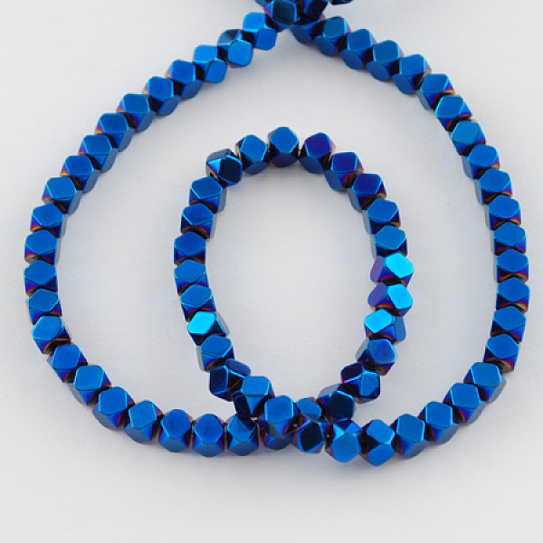 

PandaHall Non-magnetic Synthetic Hematite Beads Strands, Faceted, Grade A, Round, Blue Plated, 4x4mm, Hole: 1mm Non-magnetic Hematite Round...