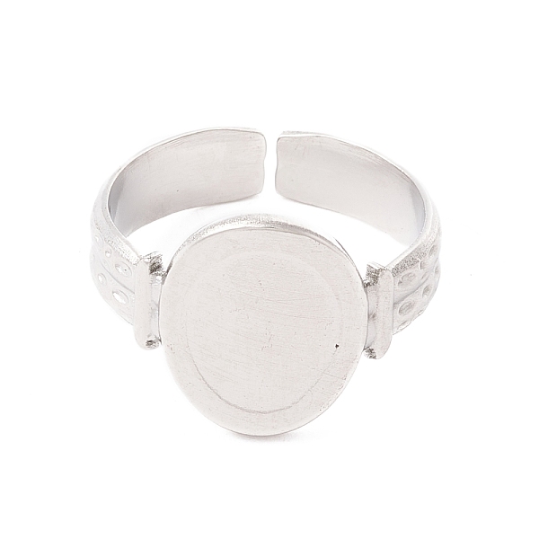 

PandaHall 304 Stainless Steel Cuff Ring, Flat Round, Stainless Steel Color, US Size 6(16.5mm) 304 Stainless Steel