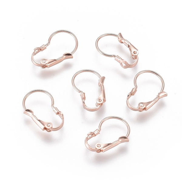 

PandaHall 304 Stainless Steel Leverback Earring Findings, Rose Gold, 16.5x10x3.5mm, Pin: 0.8mm 304 Stainless Steel