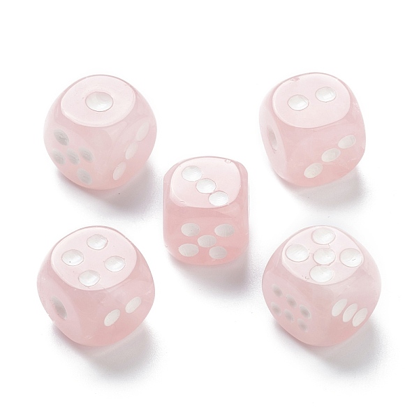 

PandaHall Natural Rose Quartz Cabochons, Dice, 15x15x15mm Rose Quartz Dice