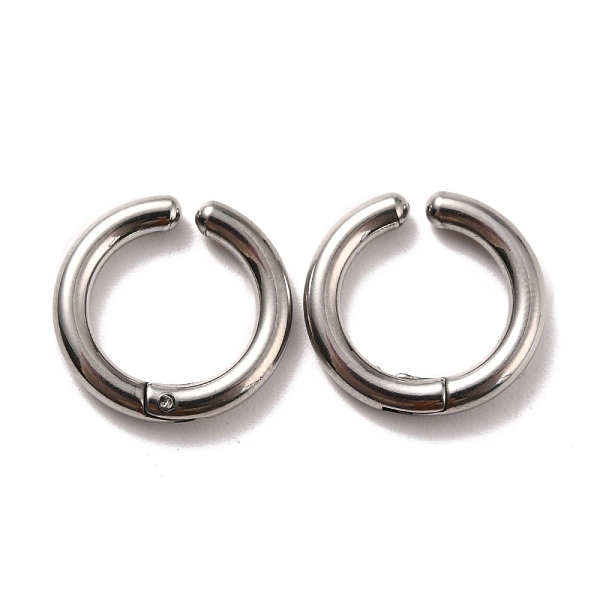 

PandaHall 304 Stainless Steel Clip-on Earrings, Hypoallergenic Earrings, Ring, Stainless Steel Color, 15x2.5mm 304 Stainless Steel