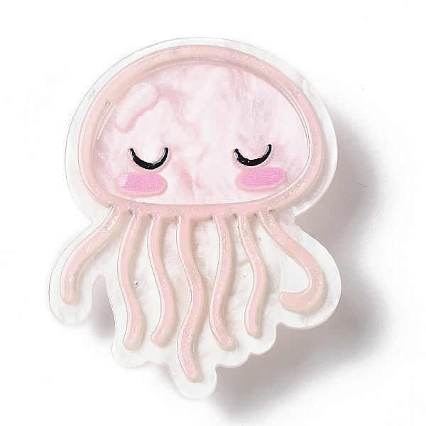 Ocean Theme Jellyfish Acrylic Alligator Hair Clips