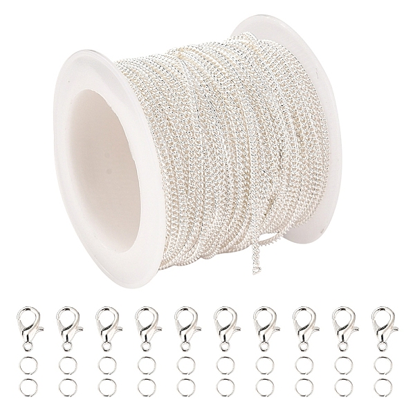 

PandaHall DIY Curb Chain Necklace Making Kits, Including 10m Brass Chains, 20 Pcs Zinc Alloy Lobster Claw Clasps and 50 Pcs Brass Jump Rings...