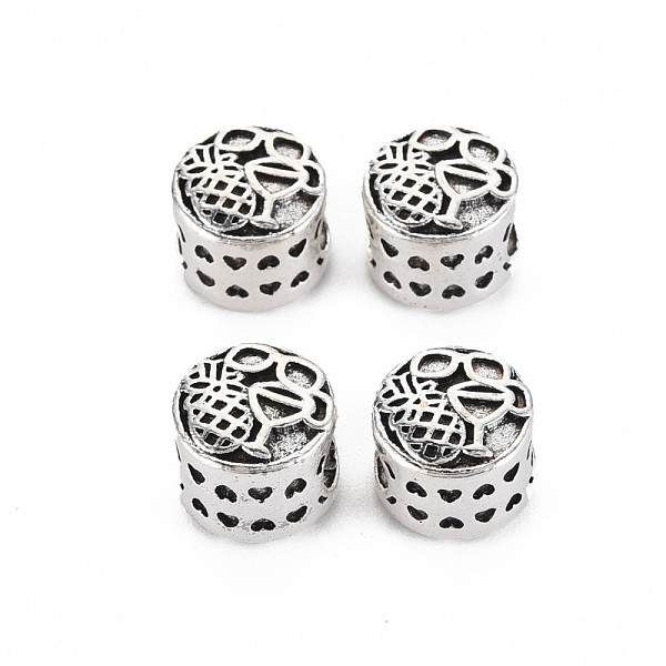 

PandaHall Tibetan Style Alloy European Beads Settings for Enamel, Cadmium Free & Lead Free, Flat Round, Antique Silver, 11x10.5x9mm, Hole...
