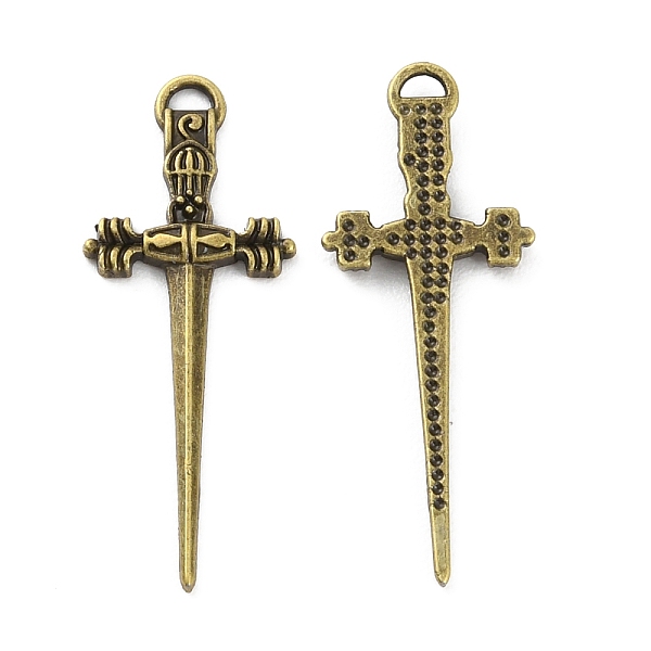 

PandaHall Alloy Pendant, Sword, Antique Bronze, 34.5x13.5x2mm, Hole: 2.5x1.5mm Alloy Others