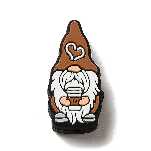 

PandaHall Silicone Beads, DIY Nursing Necklaces Making, Gnome, 29x14x8mm, Hole: 2.5mm Silicone Gnome Brown