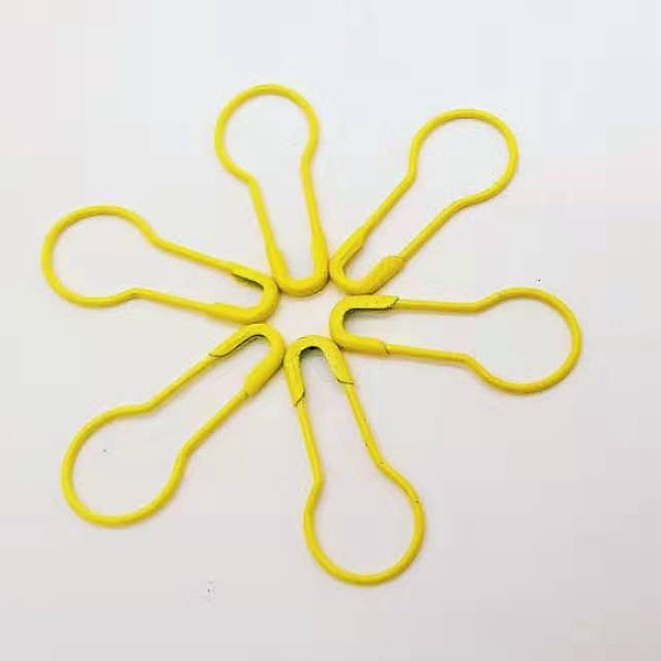 

PandaHall Iron Safety Pins, Calabash/Gourd Pin, Bulb Pin, Sewing Tool, Yellow, 22x10x1.5mm, about 1000pcs/bag Iron Yellow